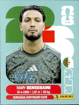 Ramy Bensebaini Algeria samolepka Panini World Cup 2026 #ALG3
