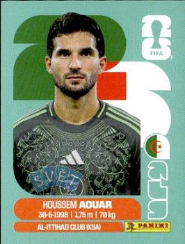 Houssem Aouar Algeria samolepka Panini World Cup 2026 #ALG9