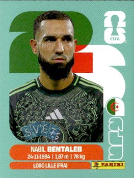 Nabil Bentaleb Algeria samolepka Panini World Cup 2026 #ALG12