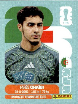 Fares Chaibi Algeria samolepka Panini World Cup 2026 #ALG14