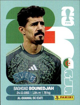 Baghdad Bounedjah Algeria samolepka Panini World Cup 2026 #ALG19