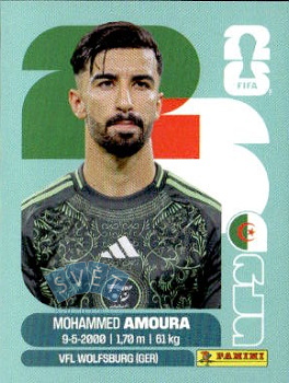 Mohammed Amoura Algeria samolepka Panini World Cup 2026 #ALG20