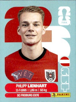 Philipp Lienhart Austria samolepka Panini World Cup 2026 #AUT6