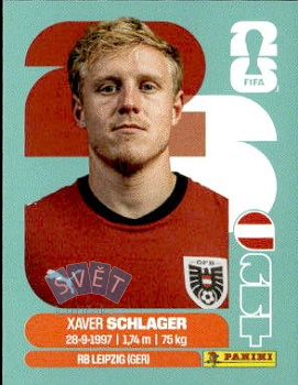 Xaver Schlager Austria samolepka Panini World Cup 2026 #AUT10