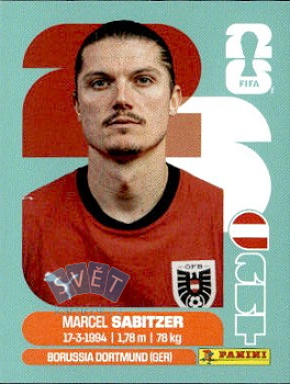 Marcel Sabitzer Austria samolepka Panini World Cup 2026 #AUT11