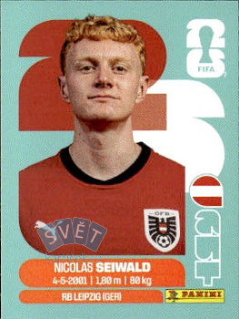 Nicolas Seiwald Austria samolepka Panini World Cup 2026 #AUT15