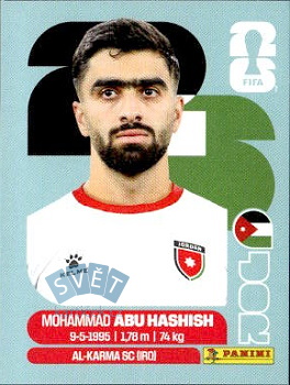 Mohammad Abu Hashish Jordan samolepka Panini World Cup 2026 #JOR4
