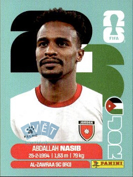 Abdallah Nasib Jordan samolepka Panini World Cup 2026 #JOR6