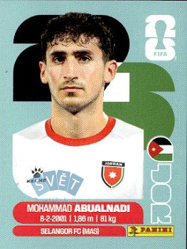 Mohammad Abualnadi Jordan samolepka Panini World Cup 2026 #JOR8