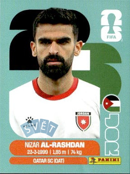Nizar Al-Rashdan Jordan samolepka Panini World Cup 2026 #JOR10