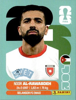 Noor Al-Rawabdeh Jordan samolepka Panini World Cup 2026 #JOR11