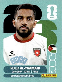 Musa Al-Taamari Jordan samolepka Panini World Cup 2026 #JOR15
