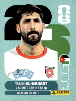 Yazan Al-Naimat Jordan samolepka Panini World Cup 2026 #JOR16
