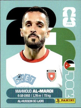 Mahmoud Al-Mardi Jordan samolepka Panini World Cup 2026 #JOR17
