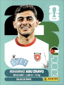 Mohammad Abu Zrayq Jordan samolepka Panini World Cup 2026 #JOR19