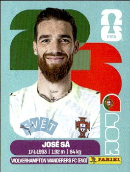 Jose Sa Portugal samolepka Panini World Cup 2026 #POR3