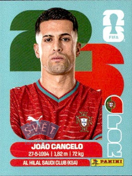 Joao Cancelo Portugal samolepka Panini World Cup 2026 #POR5