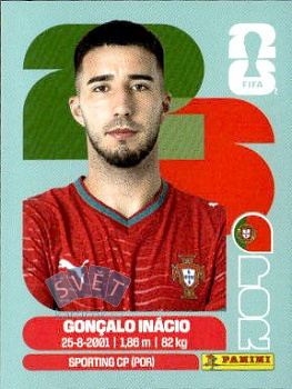 Goncalo Inacio Portugal samolepka Panini World Cup 2026 #POR8