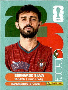Bernardo Silva Portugal samolepka Panini World Cup 2026 #POR9