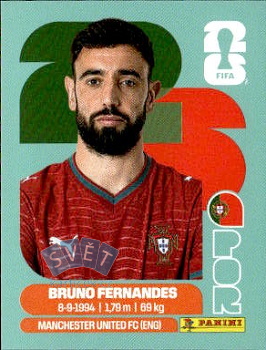 Bruno Fernandes Portugal samolepka Panini World Cup 2026 #POR10
