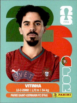 Vitinha Portugal samolepka Panini World Cup 2026 #POR12