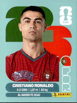 Cristiano Ronaldo Portugal samolepka Panini World Cup 2026 #POR15