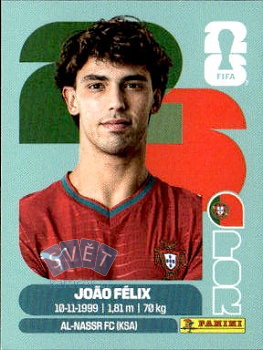 Joao Felix Portugal samolepka Panini World Cup 2026 #POR17