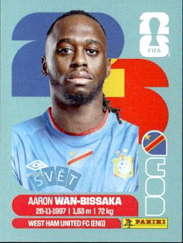 Aaron Wan-Bissaka Congo DR samolepka Panini World Cup 2026 #COD3