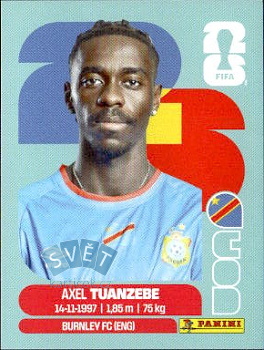 Axel Tuanzebe Congo DR samolepka Panini World Cup 2026 #COD4