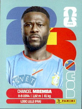 Chancel Mbemba Congo DR samolepka Panini World Cup 2026 #COD6