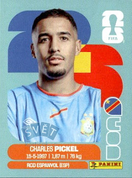 Charles Pickel Congo DR samolepka Panini World Cup 2026 #COD8