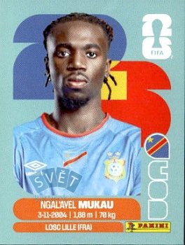 Ngal'ayel Mukau Congo DR samolepka Panini World Cup 2026 #COD9
