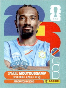Samuel Moutoussamy Congo DR samolepka Panini World Cup 2026 #COD11