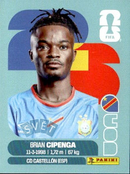 Brian Cipenga Congo DR samolepka Panini World Cup 2026 #COD17