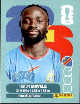 Fiston Mayele Congo DR samolepka Panini World Cup 2026 #COD18