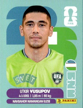 Utkir Yusupov Uzbekistan samolepka Panini World Cup 2026 #UZB2