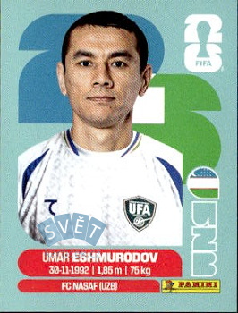 Umar Eshmurodov Uzbekistan samolepka Panini World Cup 2026 #UZB5