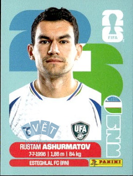 Rustamjon Ashurmatov Uzbekistan samolepka Panini World Cup 2026 #UZB7