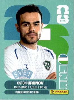 Oston Urunov Uzbekistan samolepka Panini World Cup 2026 #UZB17