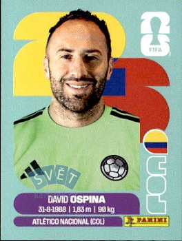 David Ospina Colombia samolepka Panini World Cup 2026 #COL3