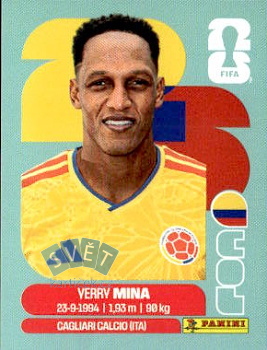 Yerry Mina Colombia samolepka Panini World Cup 2026 #COL5