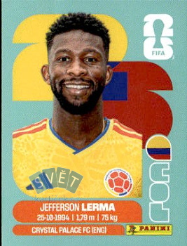 Jefferson Lerma Colombia samolepka Panini World Cup 2026 #COL10