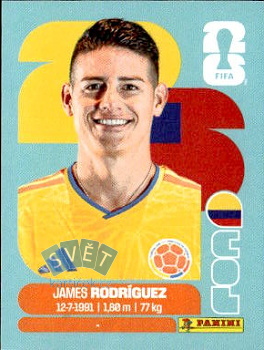 James Rodriguez Colombia samolepka Panini World Cup 2026 #COL14
