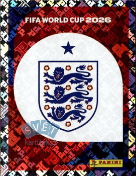 Emblem England samolepka Panini World Cup 2026 #ENG1