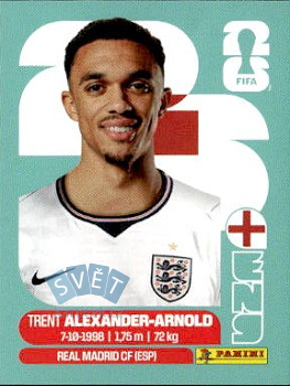 Trent Alexander-Arnold England samolepka Panini World Cup 2026 #ENG6