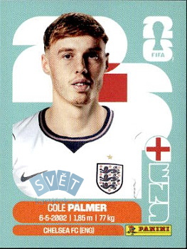 Cole Palmer England samolepka Panini World Cup 2026 #ENG12