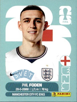 Phil Foden England samolepka Panini World Cup 2026 #ENG16