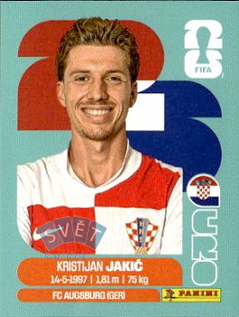 Kristijan Jakic Croatia samolepka Panini World Cup 2026 #CRO8