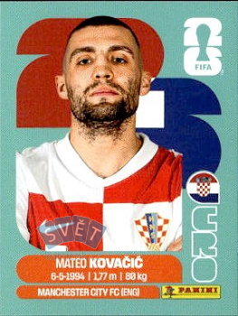 Mateo Kovacic Croatia samolepka Panini World Cup 2026 #CRO10