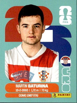 Martin Baturina Croatia samolepka Panini World Cup 2026 #CRO11